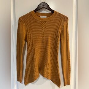 Jon & Anna Mustard Pullover Asymetrical Sweater.